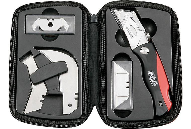Cuttermesserset BESSEY DBKPH-Set inkl. 19 Trapezklingen und Tasche Cuttermesserset BESSEY DBKPH-Set inkl. 19 Trapezklingen und Tasche