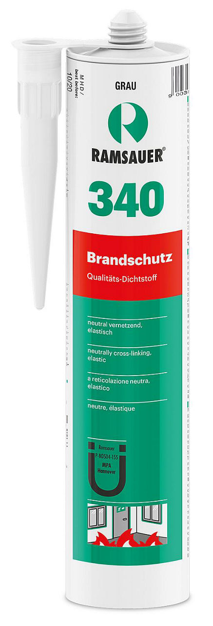 Brandschutzsilikon (B1) RAMSAUER 340 schwarz 310ml Kartusche Brandschutzsilikon (B1) RAMSAUER 340 schwarz 310ml Kartusche