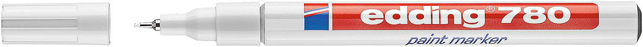 edding Lackmarker 780 weiß Strichbreite 0,8 mm Kunststoffspitze edding Lackmarker 780 weiß Strichbreite 0,8 mm Kunststoffspitze