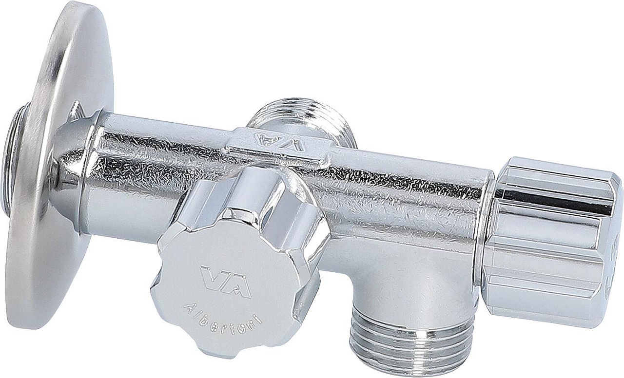 Doppel-Eckventil DN15 (1/2") 2x Abgang DN15 (1/2") ms