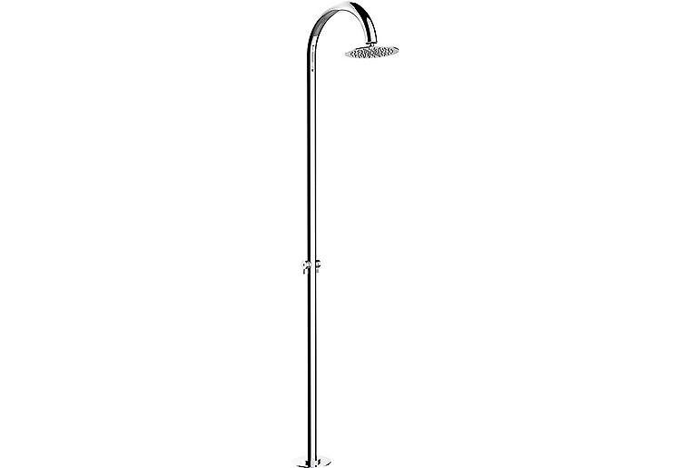 Duschsäule Ekta mit Kopfbrause, Höhe 2285 mm, mit 2x Stoppventil, Edelstahl poliert
