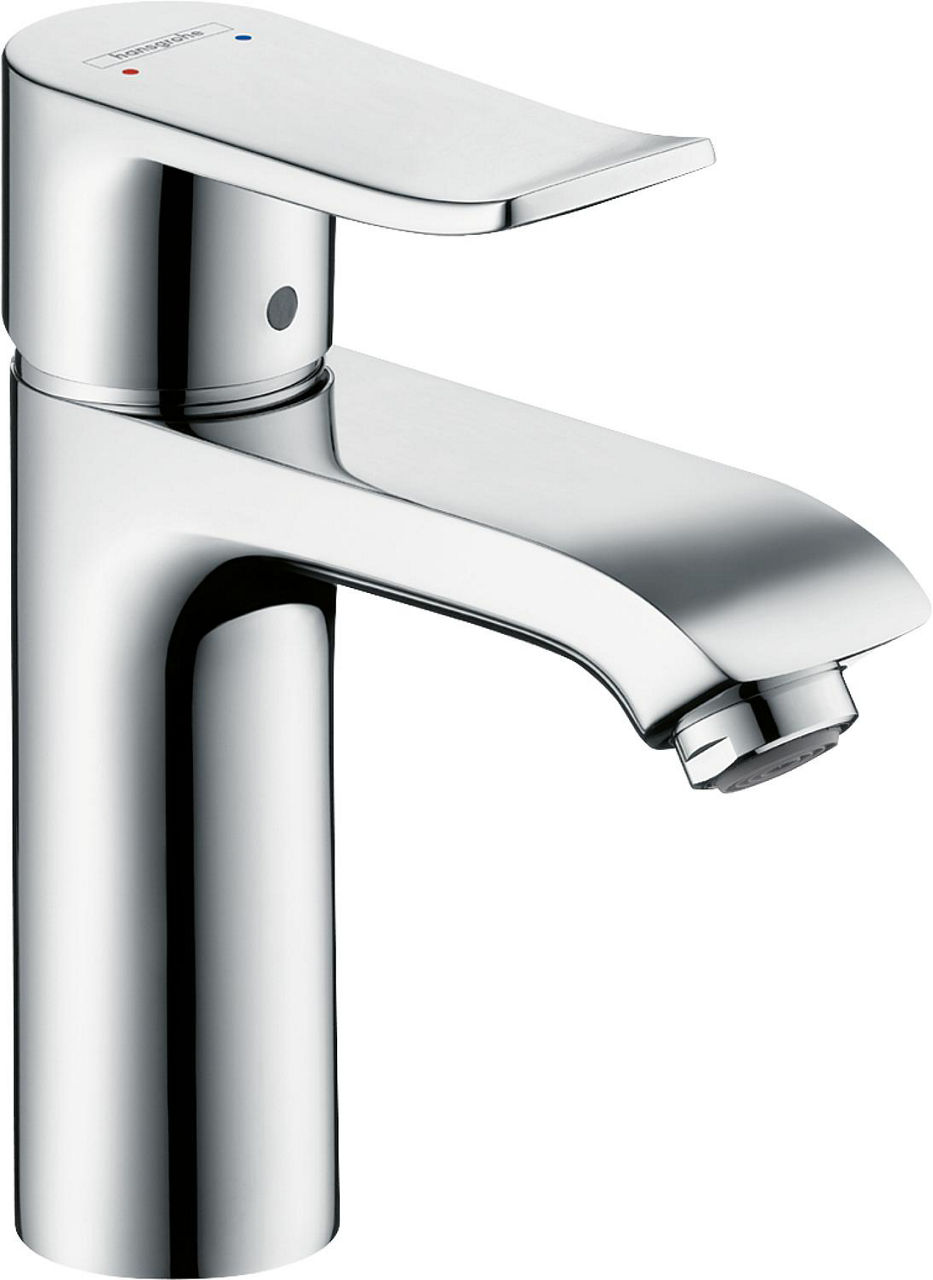 Waschtischmischer Hansgrohe Metris 110 Ausladung 116 mm chrom ohne Ablaufgarnitur Waschtischmischer Hansgrohe Metris 110 Ausladung 116 mm chrom ohne Ablaufgarnitur