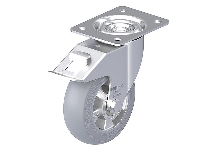 Lenkrolle BLICKLE Stahlblech LE-ALES 150K-FI-SG Rad-Ø 150mm mit Feststeller