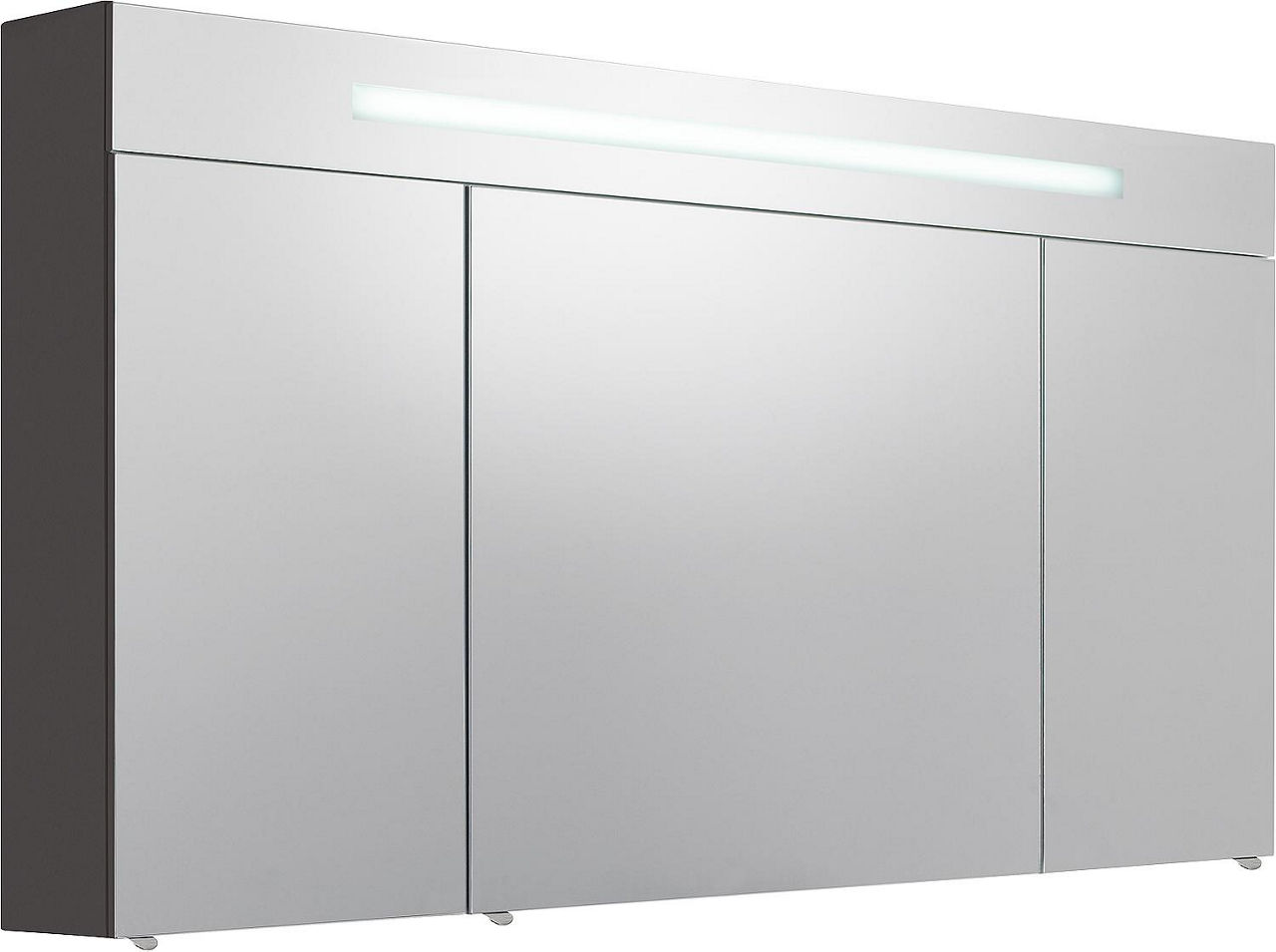 Spiegelschrank m. bel. Blende anthrazit matt 3 Türen 1200x740x160 mm Spiegelschrank m. bel. Blende anthrazit matt 3 Türen 1200x740x160 mm