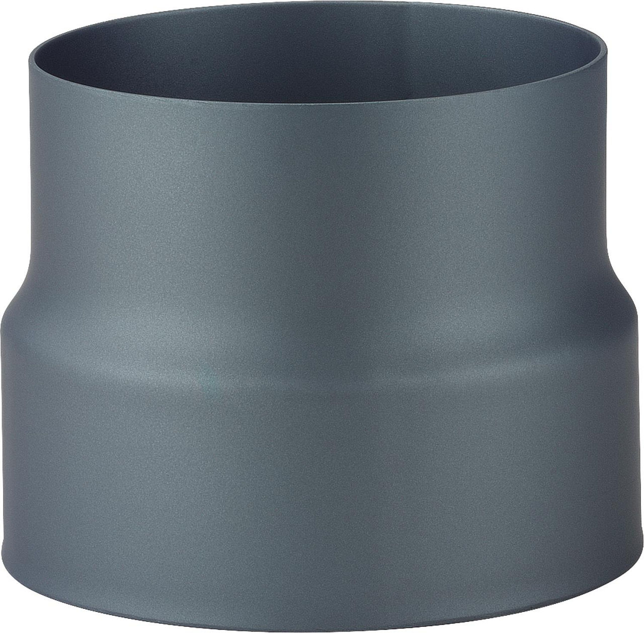 lackierte Reduzierung, schwarz, DN150 Muffe auf DN130 Sicke lackierte Reduzierung, schwarz, DN150 Muffe auf DN130 Sicke