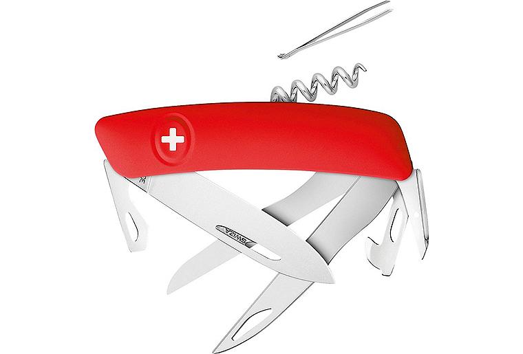 Taschenmesser SWIZA® D07 mit Schere und rotem Griff *KB*