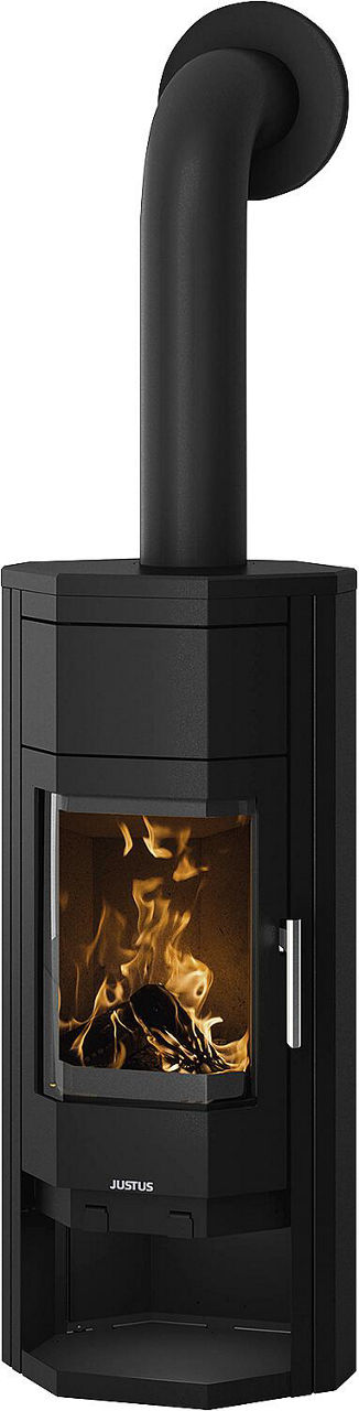 Kaminofen Justus Usedom 5 W+ 2.0, Stahl Schwarz, Korpus Stahl Schwarz