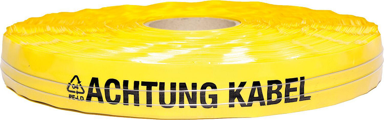 Ortungsband "Achtung Kabel" gelb