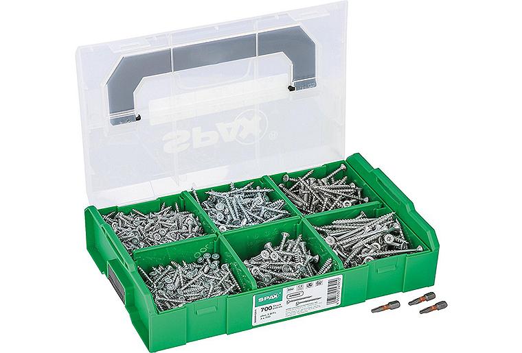 Senkkopfschraubenset Spax Wirox T-Star Plus 704 Stück in L-Boxx