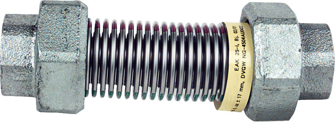 Edelstahl-Axial-Kompensator HTB/DVGW R 3/4" Innengewinde,PN max.5 bar TYP ANIE/20-5-28 Edelstahl-Axial-Kompensator HTB/DVGW R 3/4" Innengewinde,PN max.5 bar TYP ANIE/20-5-28