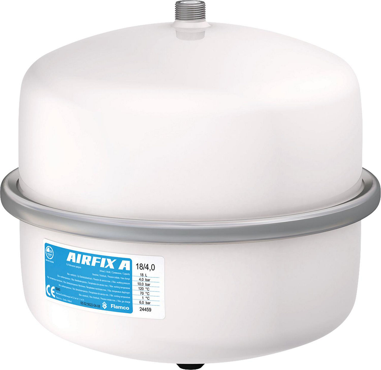 Ausdehnungsgefäß Trinkwasser Airfix A 18 Ltr., DN20 (3/4") Durchströmt Ausdehnungsgefäß Trinkwasser Airfix A 18 Ltr., DN20 (3/4") Durchströmt