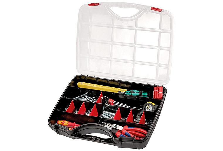 Sortimentskoffer PARAT Organize M mit individuell einteilbaren Fächern, 440x320x75mm Sortimentskoffer PARAT Organize M mit individuell einteilbaren Fächern, 440x320x75mm