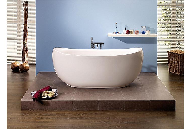 Badewanne CLAS BxHxT: 1805x745x835 mm freistehend Inhalt: 200 l Acryl weiß