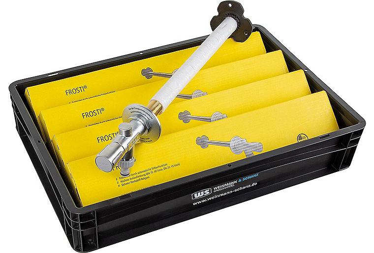 Frostsicheres Außenventil Frosti-Plus Vorteilspaket 5-teilig + WS-Box gratis! Frostsicheres Außenventil Frosti-Plus Vorteilspaket 5-teilig + WS-Box gratis!