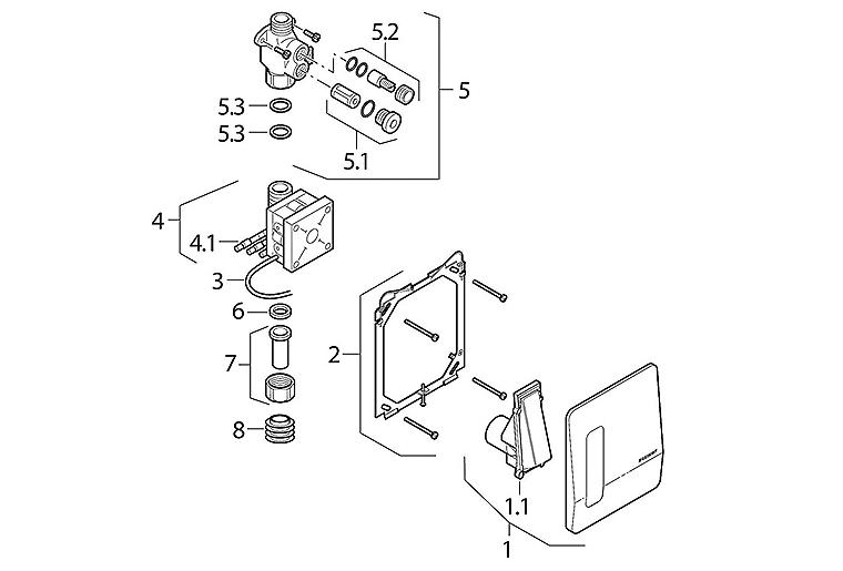 Betätigungsplatte Highline zu Geberit Urinalsteuerung
