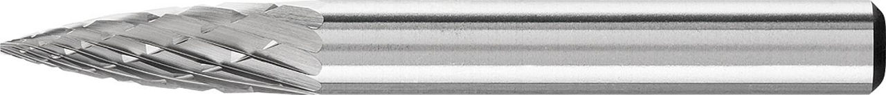 Hartmetallfräser PFERD Spitzbogenfrom, Zahnung 3 Ø 6,0mm, Schaft:6mm, L: 55mm Hartmetallfräser PFERD Spitzbogenfrom, Zahnung 3 Ø 6,0mm, Schaft:6mm, L: 55mm