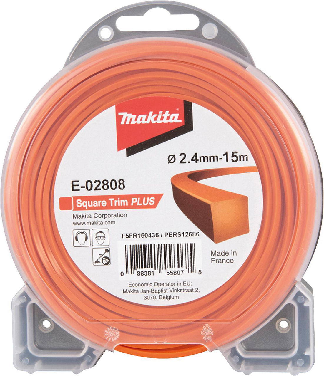 Mähfaden MAKITA E-02808 Ø2,4mm, Länge 15m eckig Mähfaden MAKITA E-02808 Ø2,4mm, Länge 15m eckig