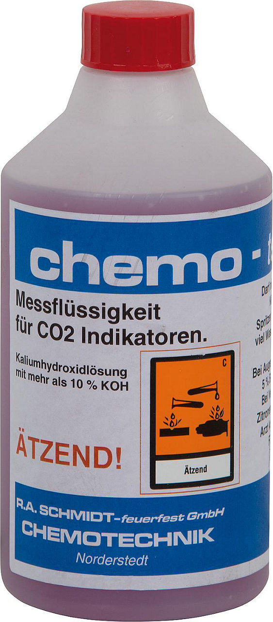 CO2-Messflüssigkeit rot 0-20 % 1 Fl. 500 ml. für 7 Füllung CO2-Messflüssigkeit rot 0-20 % 1 Fl. 500 ml. für 7 Füllung