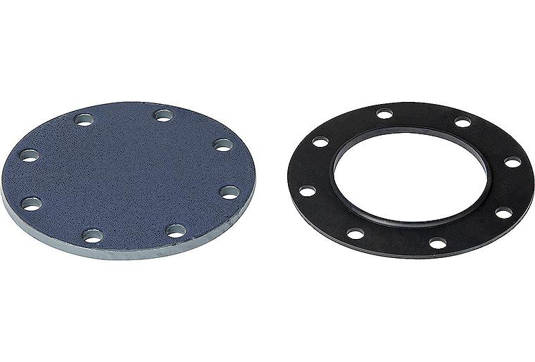 Blindflansche emailliert 180mm, inkl. Dichtung und Schrauben