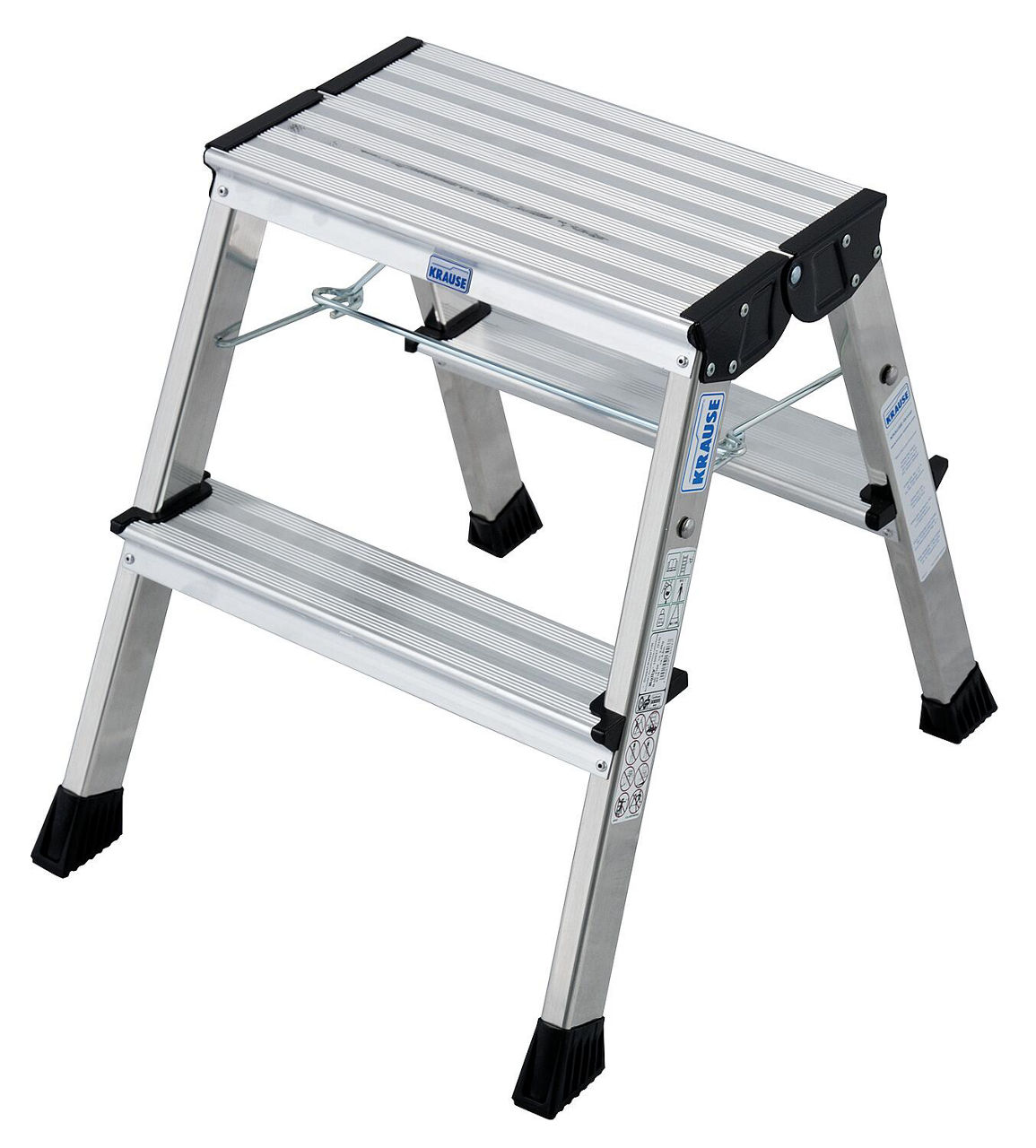 Doppel-Klapp Tritt 'Rolly' Arb.Höhe 2,45 m Standhöhe 0,44 m 2x2 Stufen Doppel-Klapp Tritt 'Rolly' Arb.Höhe 2,45 m Standhöhe 0,44 m 2x2 Stufen