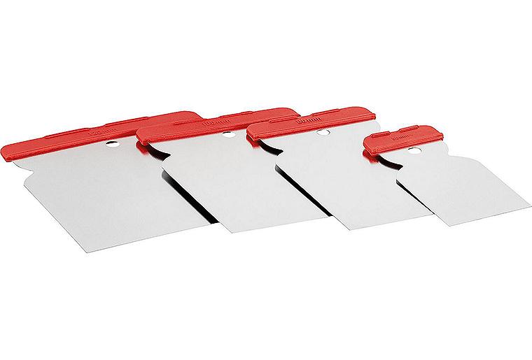 Pr.-Japanspachtel-Satz 4-tlg., Edelstahl rostfrei, Kunststoffrücken Pr.-Japanspachtel-Satz 4-tlg., Edelstahl rostfrei, Kunststoffrücken