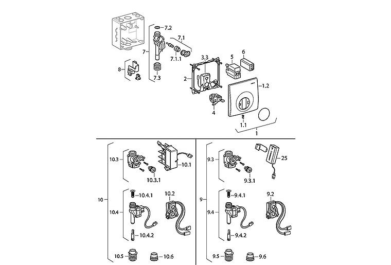 Geberit IR-Netzteil 230V zu Public UR Ref.-Nr.240.531.00.1