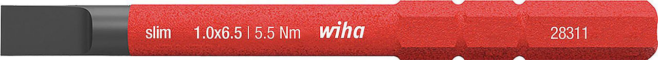 VDE-Schlitz slimBit wiha 283110 electric Vario, SL6,5 x 1,2 x 75 mm