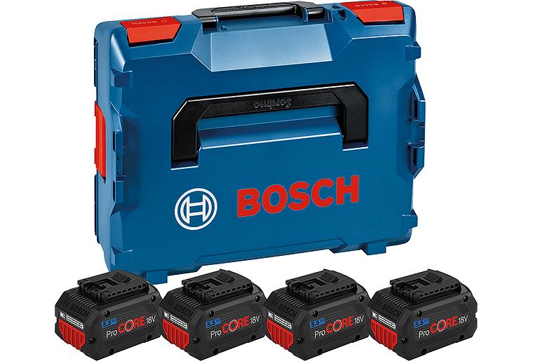 Akku-Set BOSCH 18V mit 4x 5,5 Ah ProCORE Akkus und Transportkoffer