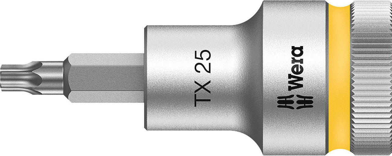 Torx®-Steckschlüsseleinsatz Wera 8767 C HF Bitnuss mit 1/2"-Antrieb, kurz, mit Haltefunktion, T25 x 60 mm