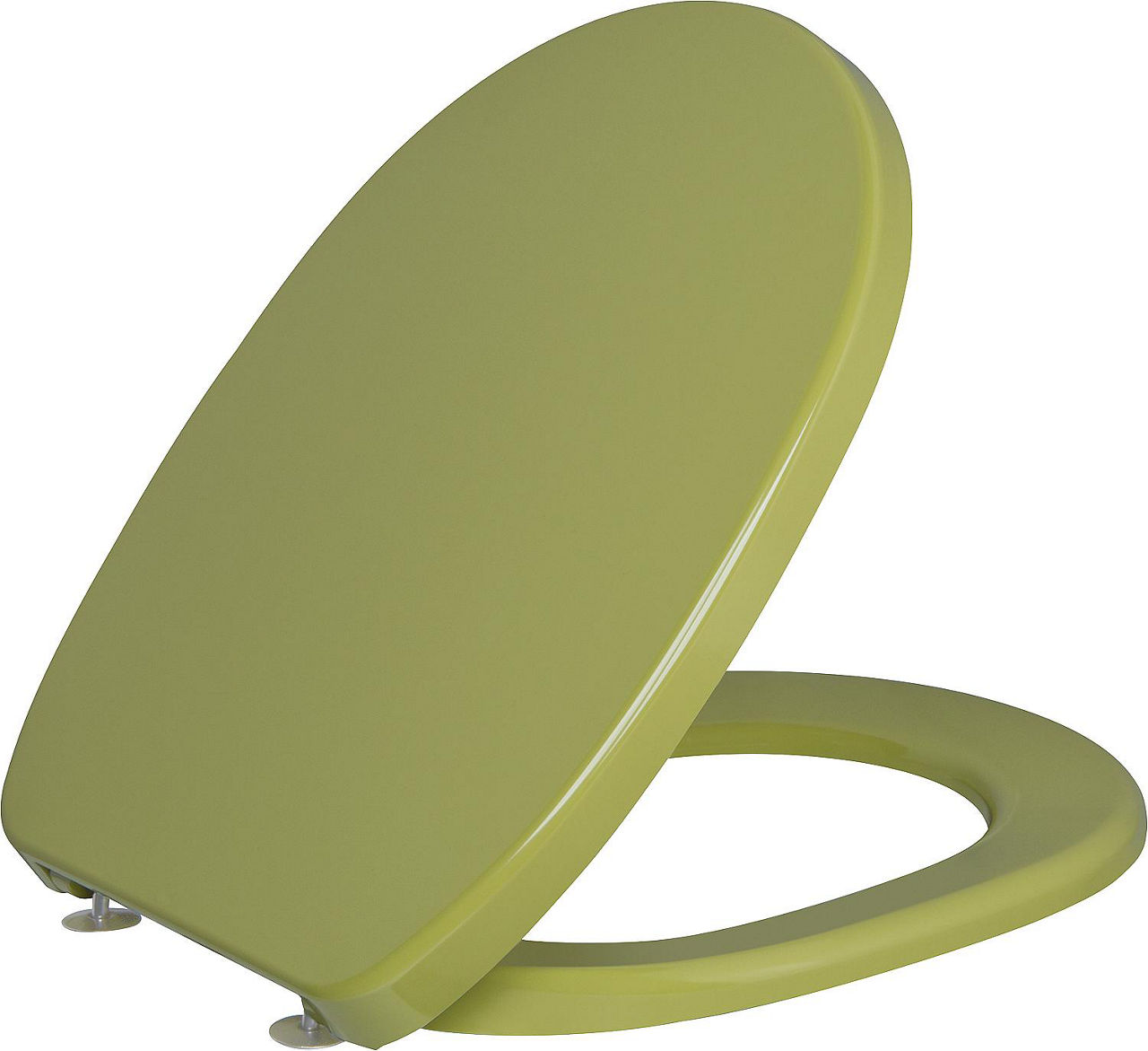 WC-Sitz Twist mit Edelstahlscharnier moosgrün aus Duroplast WC-Sitz Twist mit Edelstahlscharnier moosgrün aus Duroplast