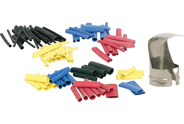 Schrumpfschlauch - Set, inkl. Reflektordüse, Schrumpfschläu- chen 1,6-4,8 mm und 4,8-9,5 mm