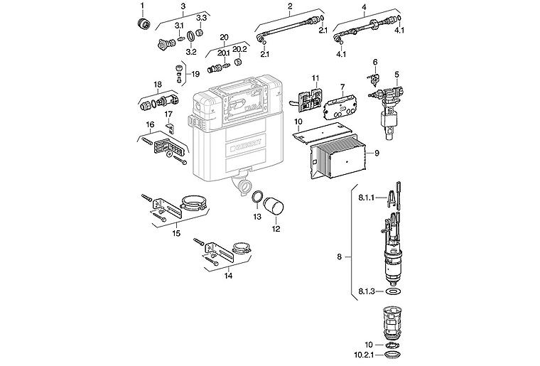 Einsteckplatte für Omega UP-Spülkasten 12cm