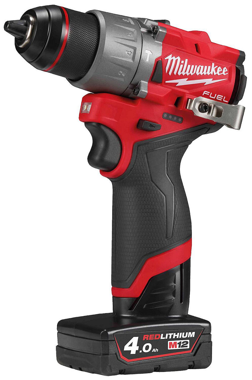 Akku-Schlagbohrschrauber Milwaukee M12FPD2-402X, 12V mit 2x 4,0 Ah Akkus und Ladegerät Akku-Schlagbohrschrauber Milwaukee M12FPD2-402X, 12V mit 2x 4,0 Ah Akkus und Ladegerät