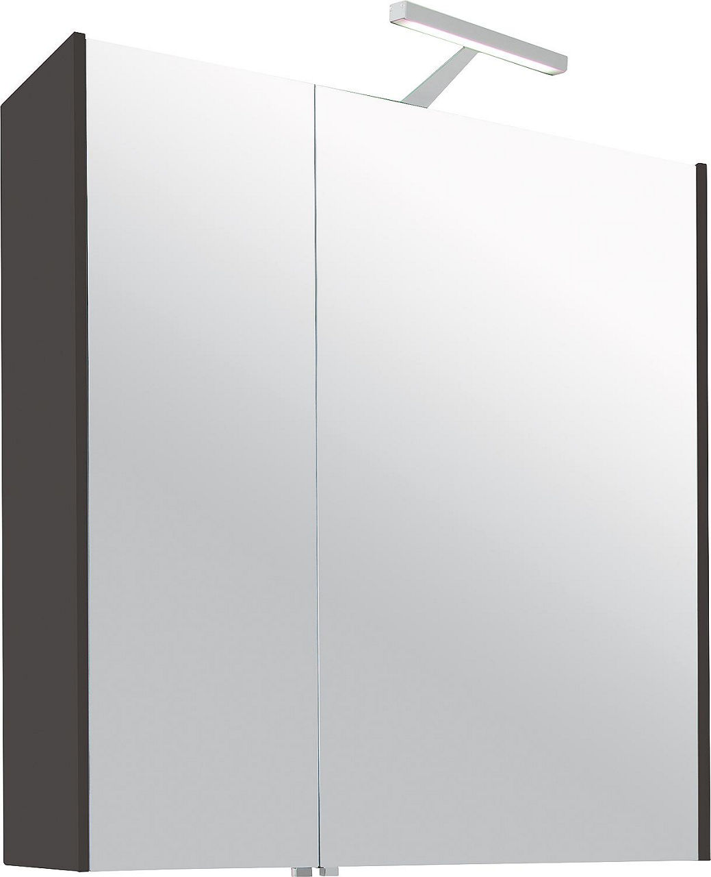 Spiegelschrank mit Beleuchtung anthrazit matt 2 Türen 700x750x188mm Spiegelschrank mit Beleuchtung anthrazit matt 2 Türen 700x750x188mm