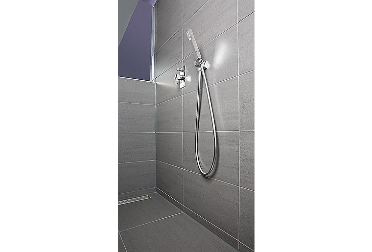 Stabhandbrause Cubo eckig 1 Strahlart chrom