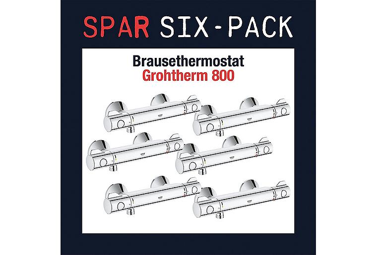 Six-Pack Sparpaket 6x Brausethermostat Grohe Grotherm 800 Six-Pack Sparpaket 6x Brausethermostat Grohe Grotherm 800
