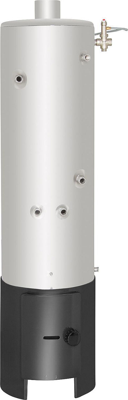Badeofen ZW100 mit Wärmetauscher, druckfest, 100L, Edelstahl, mit Unterofen 100/6 schwarz, ohne Armatur Badeofen ZW100 mit Wärmetauscher, druckfest, 100L, Edelstahl, mit Unterofen 100/6 schwarz, ohne Armatur