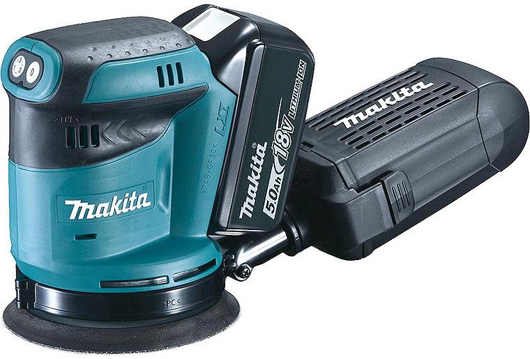 Akku-Exzenterschleifer MAKITA DBO180RTJ 18V mit 2x 5,0 Ah Akkus und Ladegerät Akku-Exzenterschleifer MAKITA DBO180RTJ 18V mit 2x 5,0 Ah Akkus und Ladegerät