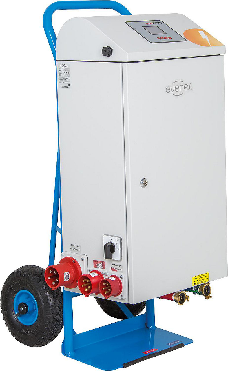 Mobile Elektro-Heizzentrale EWM 36/2.0, 3-fach Stromstecker, 9-36KW,400V,16/32/63A Mobile Elektro-Heizzentrale EWM 36/2.0, 3-fach Stromstecker, 9-36KW,400V,16/32/63A