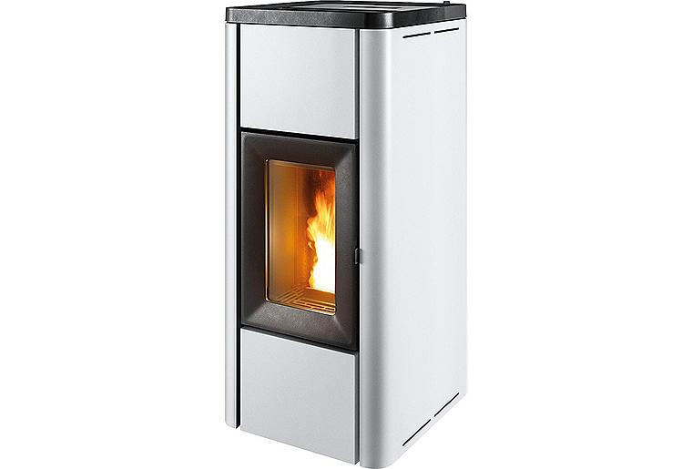 Pelletofen MCZ Mida Air 8 R, Grundgerät mit Verkleidung Weiß Metall, 8,0 kW Pelletofen MCZ Mida Air 8 R, Grundgerät mit Verkleidung Weiß Metall, 8,0 kW