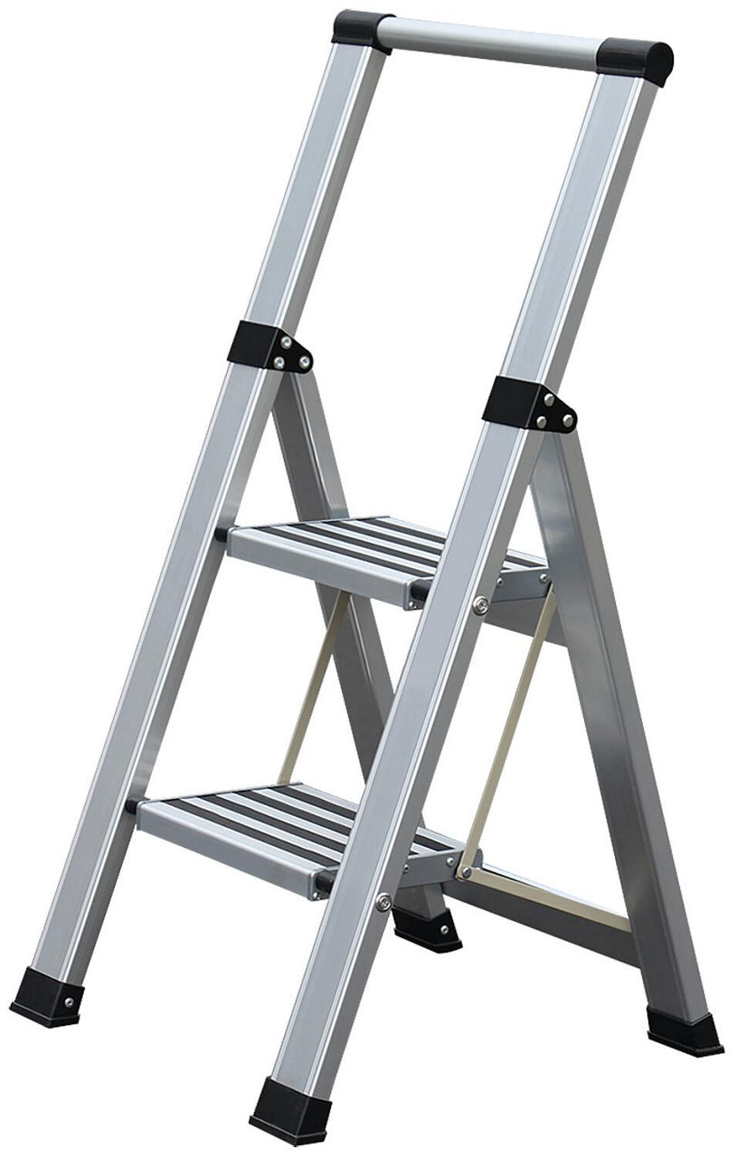 Stufen-Stehleiter Step+Store 2-stufig mit Haltebügel Stufen-Stehleiter Step+Store 2-stufig mit Haltebügel