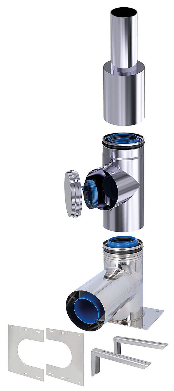 CondensBlue Basis-Set 5 Aussenwand, edelstahl DN 80/125 CondensBlue Basis-Set 5 Aussenwand, edelstahl DN 80/125