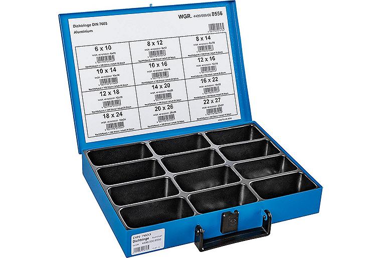 Sortimentenkoffer bestückt: Dichtringe Aluminium DIN 7603