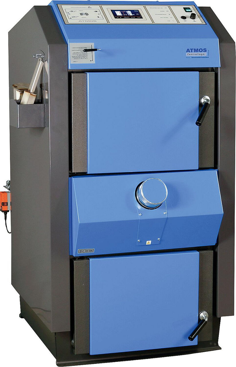 Holzvergaserkessel Atmos DC22GSE mit Anzündautomatik und Compact Baugruppe F8~n~ Holzvergaserkessel Atmos DC22GSE mit Anzündautomatik und Compact Baugruppe F8~n~