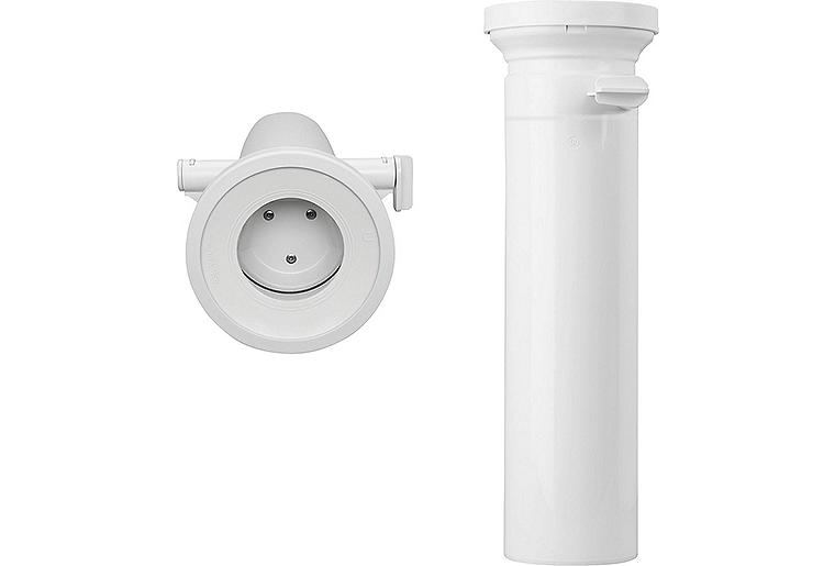 PP-WC-Anschlussstutzen gerade DN 100, verriegelbarer abu rat blocker, Baulänge 400 mm PP-WC-Anschlussstutzen gerade DN 100, verriegelbarer abu rat blocker, Baulänge 400 mm