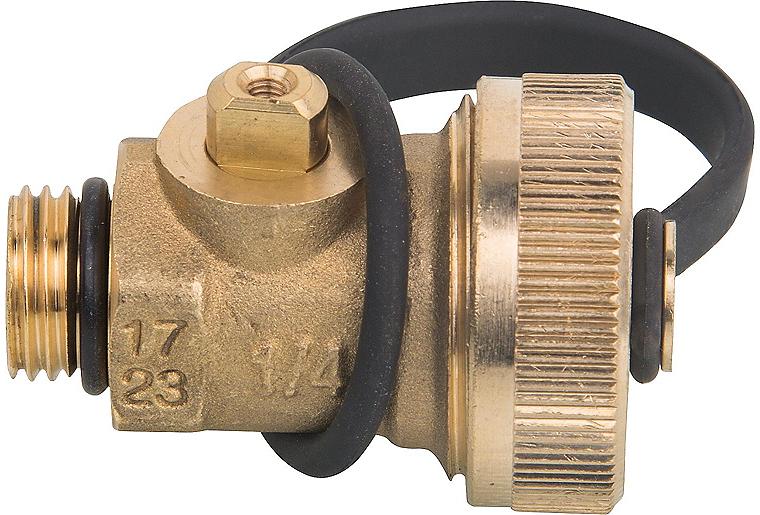 Befüll-& Entleerhahn DN8(1/4")x DN20(3/4") Schlauchanschluss für TA-Multi Befüll-& Entleerhahn DN8(1/4")x DN20(3/4") Schlauchanschluss für TA-Multi
