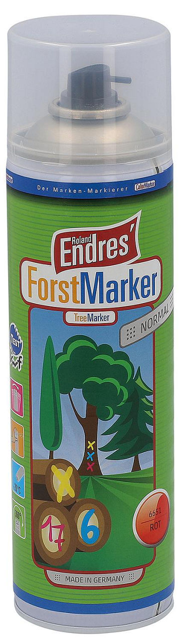 Markierspray langzeit rot Roland Endres Forst-Marker 360° KWF, 500ml Sprühdose Markierspray langzeit rot Roland Endres Forst-Marker 360° KWF, 500ml Sprühdose