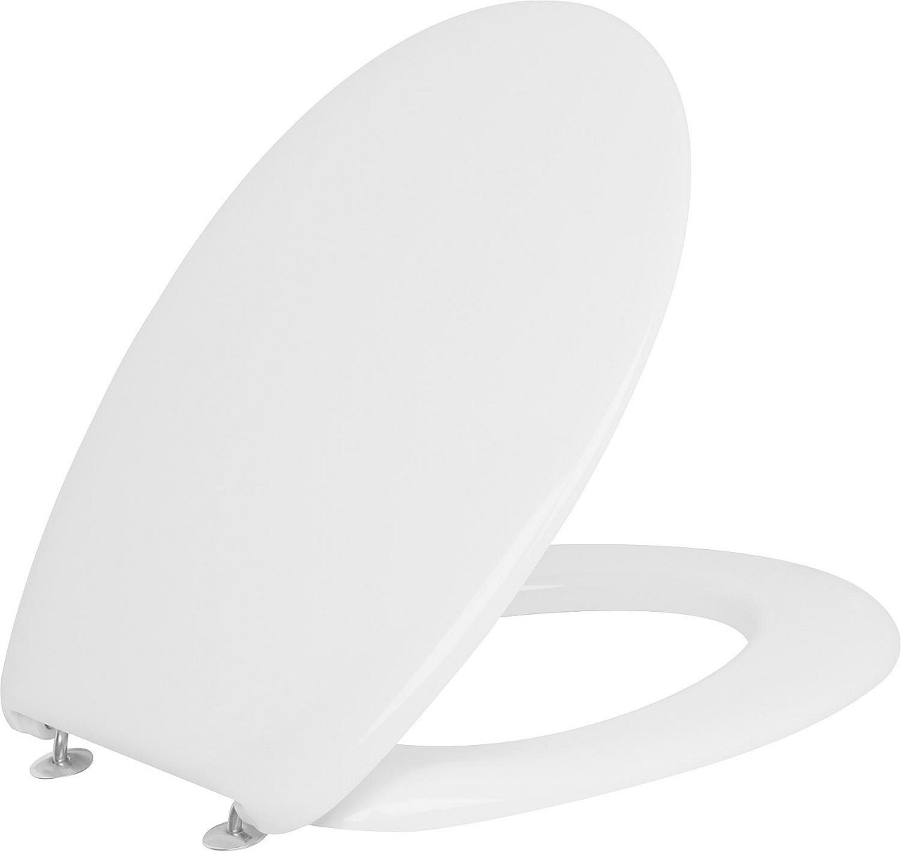 WC-Sitz Gola, weiß, Duroplast, Edelstahlscharniere, BxHxT: 383x49x460mm WC-Sitz Gola, weiß, Duroplast, Edelstahlscharniere, BxHxT: 383x49x460mm