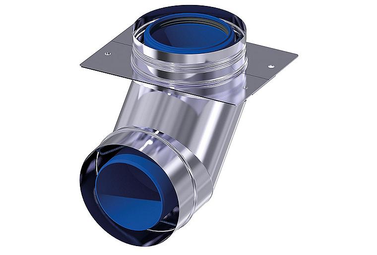 CondensBlue AZ Aussenwand Anschlussbogen ohne Luftansaugung DN110/160 87°