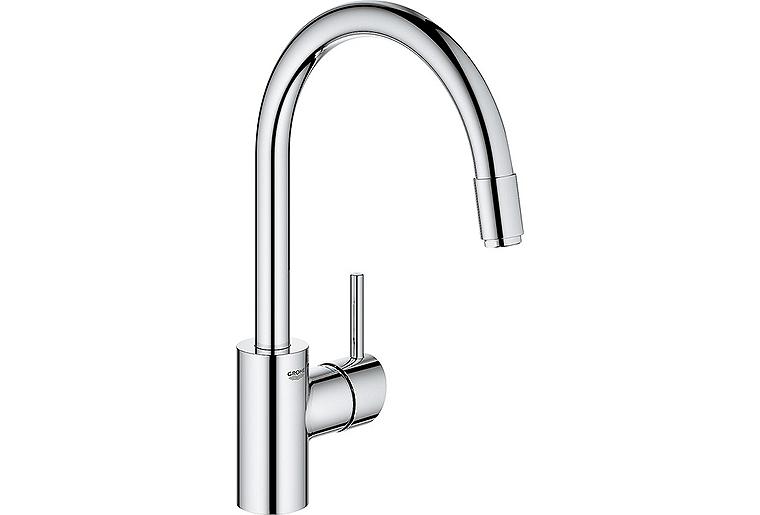 Spültischmischer Grohe Concetto mit herausziehbarem Auslauf Ausladung 215 mm chrom